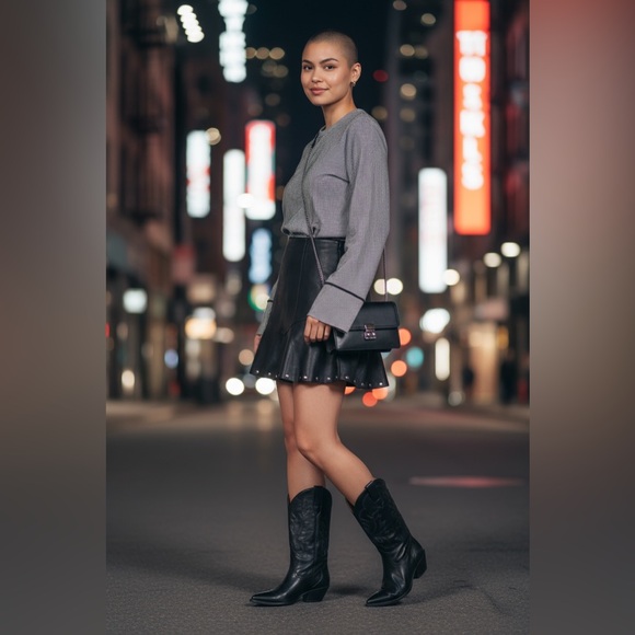 Mango Faux leather mini skirt - Picture 3 of 14